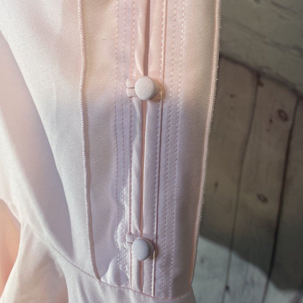 NWT LANE BRYANT PALE PINK BUTTON SLEEVE TIE BACK TOP-SIZE-26/28 - Picture 8 of 12